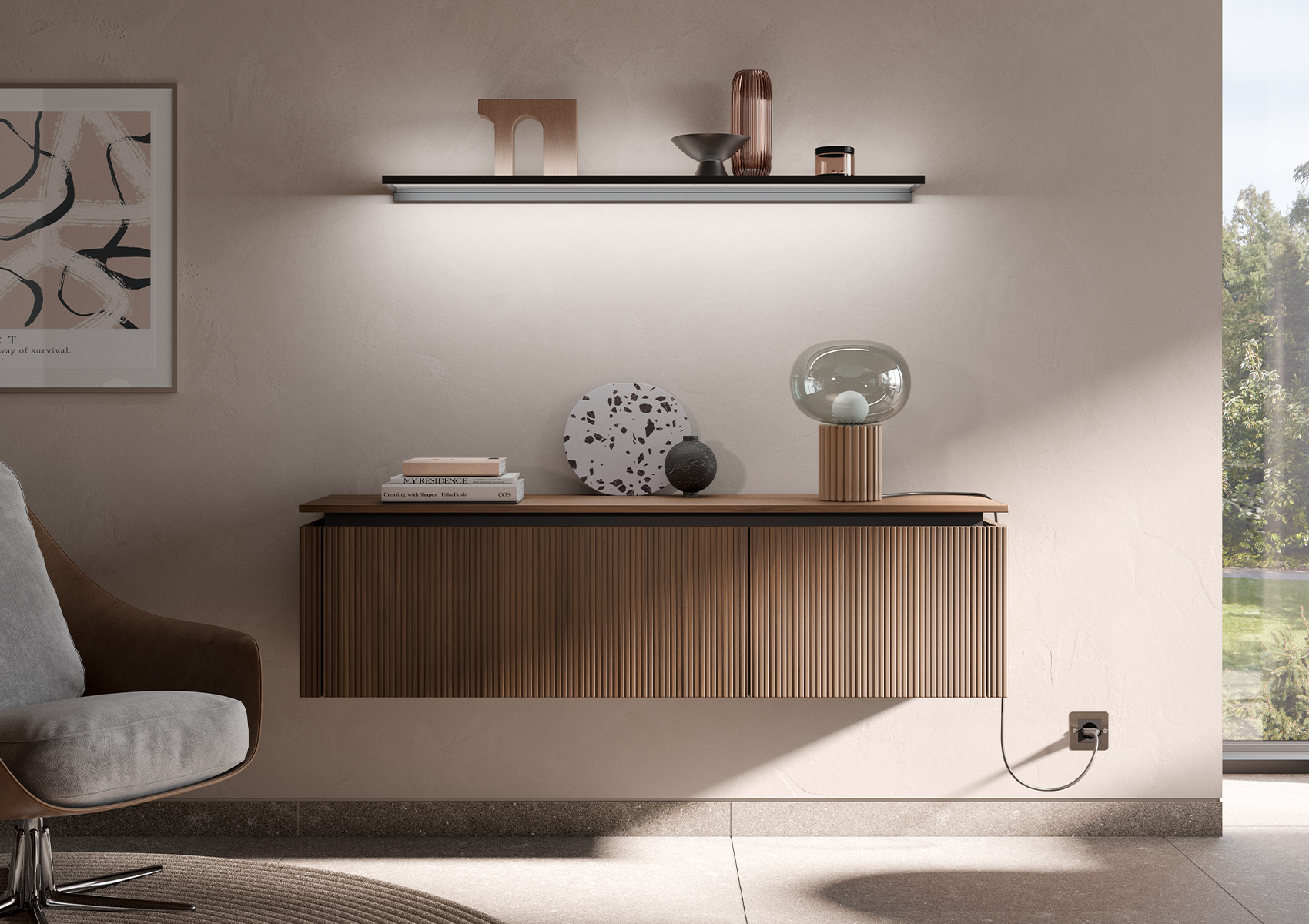 AV 6023-GL Nussbaum-elegant