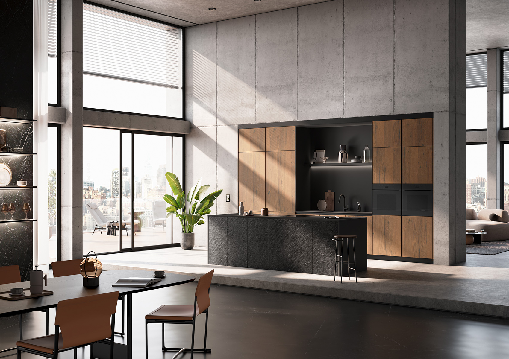 AV 7030-GL Black-star | AV 6082-GL Wildeiche-nougat