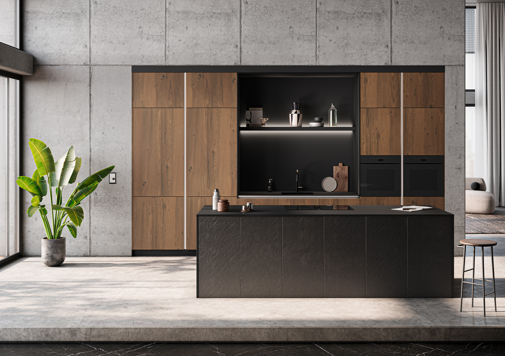 AV 7030-GL Black-star | AV 6082-GL Wildeiche-nougat